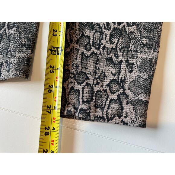 Spanx Jeanish Leggings Size Large Snakeprint Pants Pull On Tan Black - Picture 7 of 7